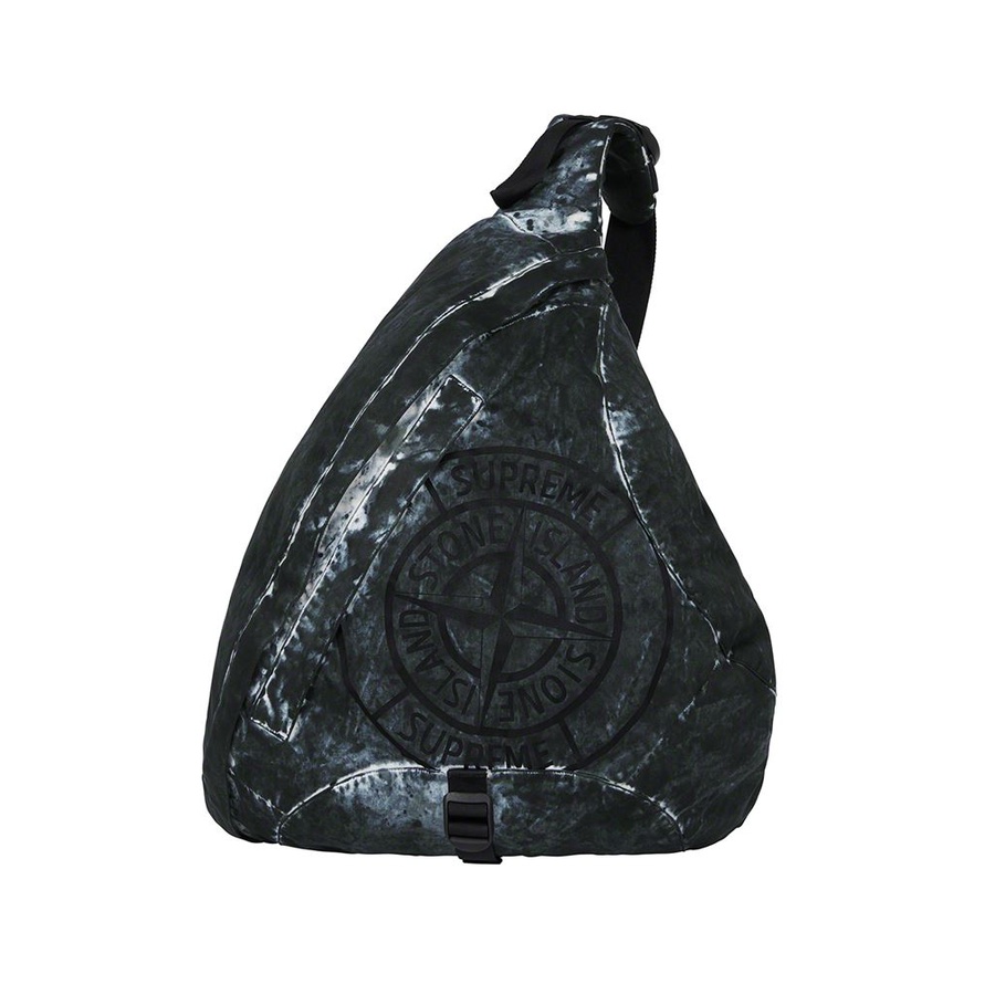 Supreme x Stone Island Printed Camo Nylon Shoulder Bag Black