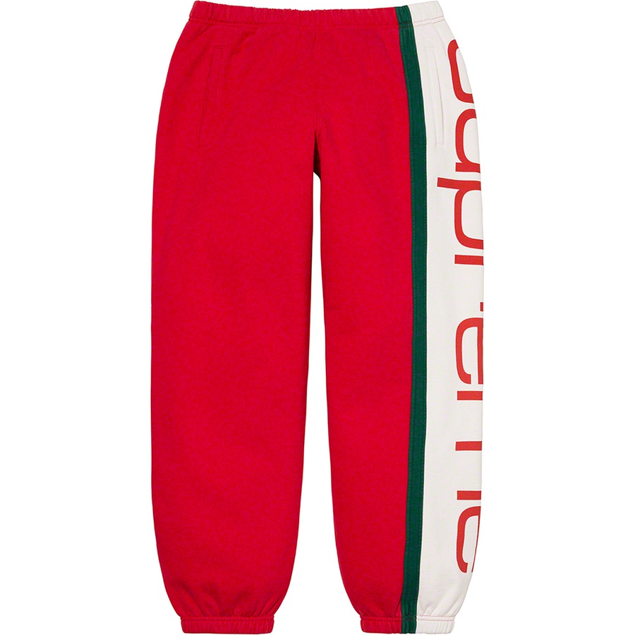 Supreme Big Logo Paneled Sweatpant Red - Novelship