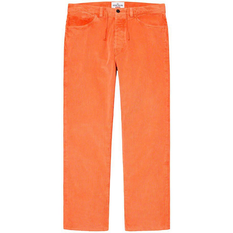 Supreme x Stone Island Corduroy Pant Orange - Novelship