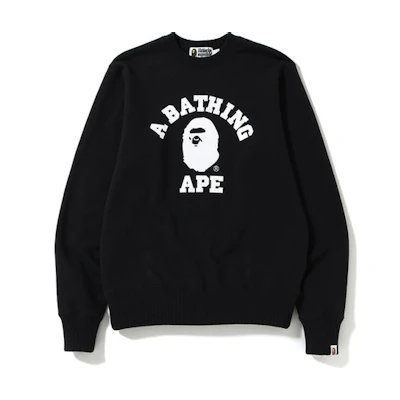 BAPE Pirate College Crewneck Black