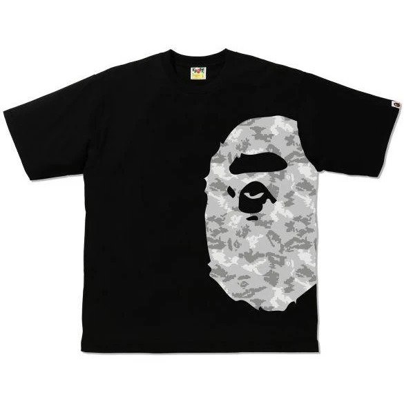 Bape Digital Camo Side Ape Head T-shirt Black/Grey