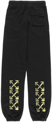 Off-White Acrylic Arrows Slim Sweatpant Black Yellow Order Off-White Acrylic Arrows Slim Sweatpant Black Yellow