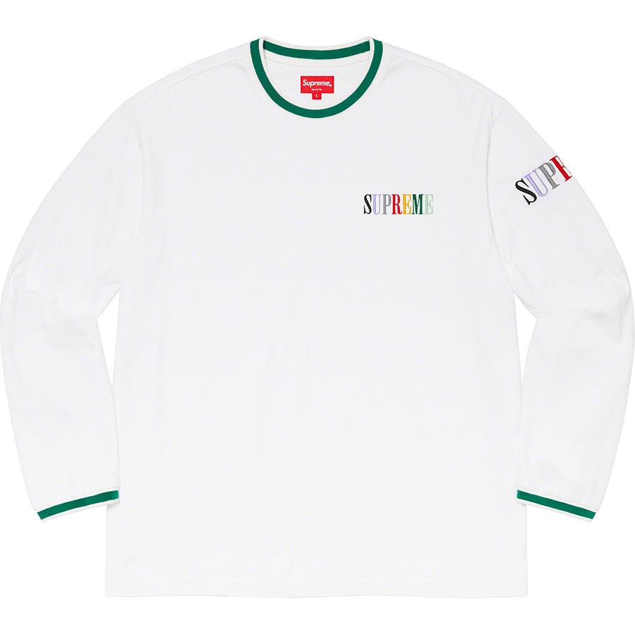 Supreme Multi Color Logo L/S Top White - Novelship
