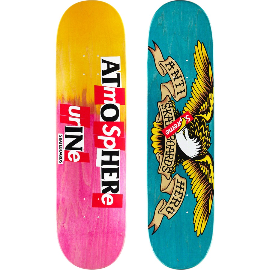 Supreme ANTIHERO Skateboard Deck Pink/Yellow - Novelship