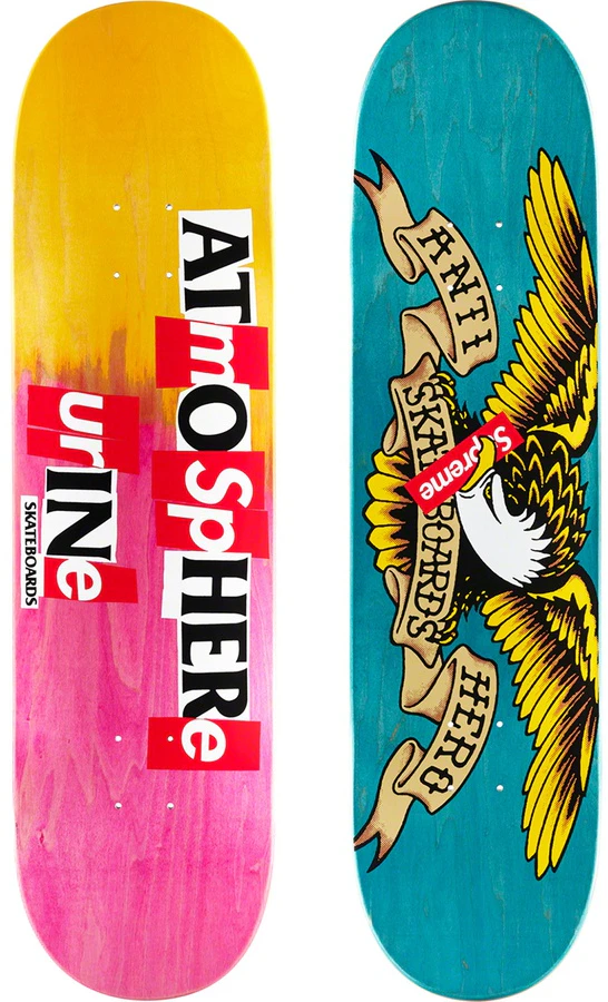 Supreme anti online hero skateboard