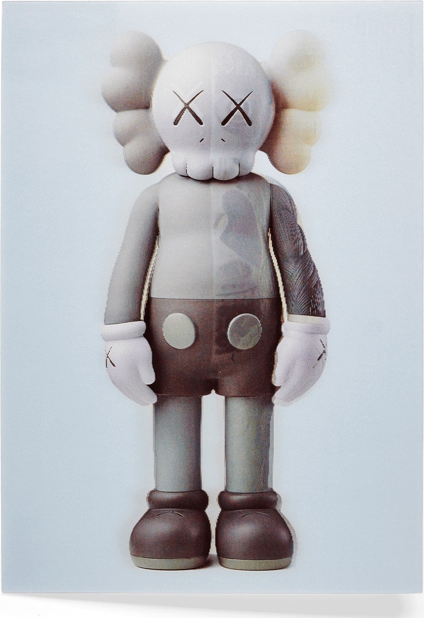 kaws-companion-flayed-lenticular-postcard-grey