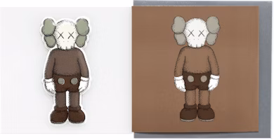 KAWS Companion Greeting Card (With Puffy Sticker) Brown KAWS Companion Greeting Card (With Puffy Sticker) Brown