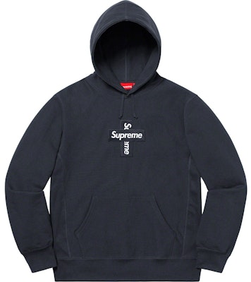 Navy supreme box logo hoodie shop