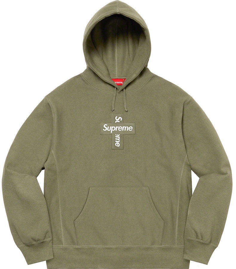supreme-cross-box-logo-hooded-sweatshirt-light-olive