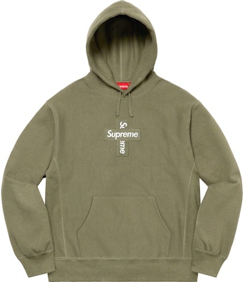 Supreme Cross Box Logo Hooded Sweatshirt Light Olive Buy Supreme Cross Box Logo Hooded Sweatshirt Light Olive