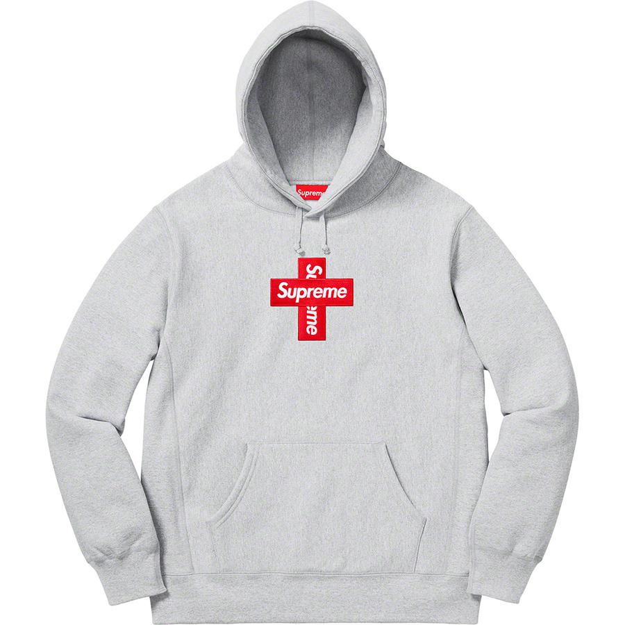 Buy Supreme Cross Box Logo Hooded Sweatshirt Kelabu Heather