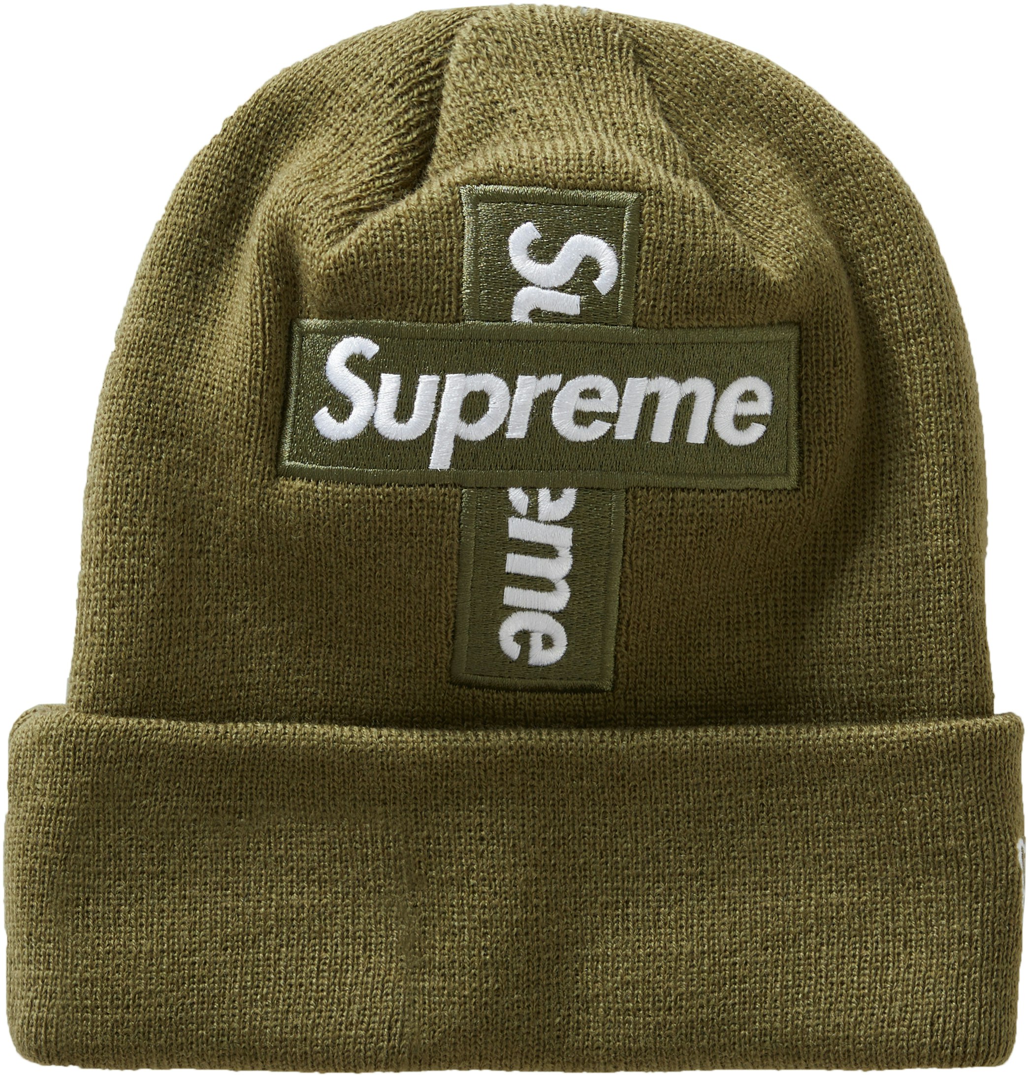 帽子supreme Cross Box Logo Beanie Olive - ニット帽/ビーニー