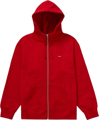 Supreme Small Box Facemask Zip Up Hooded Sweatshirt Red - Novelship