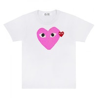 Comme des Garçons "Pink Heart" White T-shirt Women Comme des Garçons "Pink Heart" White T-shirt Women