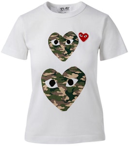 Camiseta Blanca Mujer Comme des Garçons "Corazón Doble Camo". Buy Camiseta Blanca Mujer Comme des Garçons "Corazón Doble Camo".