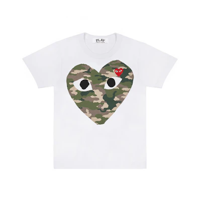 Comme des Garçons Camo Heart White T-shirt Men