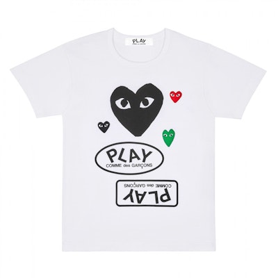 Comme des Garçons Play Multiple Heart Black Printed T-shirt Women Buy Comme des Garçons Play Multiple Heart Black Printed T-shirt Women