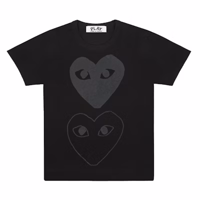 Comme des Garçons Black Two Hearts T-Shirt Men Buy Comme des Garçons Black Two Hearts T-Shirt Men