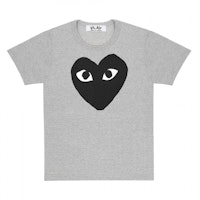 Comme des Garçons Black Printed Heart Grey T-shirt Men Comme des Garçons Black Printed Heart Grey T-shirt Men