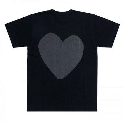 Comme des Garçons "Black Heart Print" Black T-shirt Women Order Comme des Garçons "Black Heart Print" Black T-shirt Women