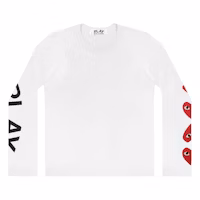 Comme des Garçons 4 Heart White Long Sleeve Men Comme des Garçons 4 Heart White Long Sleeve Men