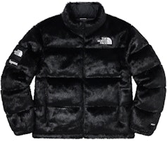 Supreme x The North Face Faux Fur Nuptse Jacket Green - Novelship