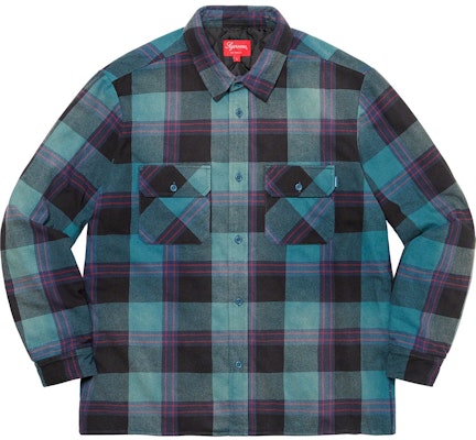 Quilted cheap flannel shirt