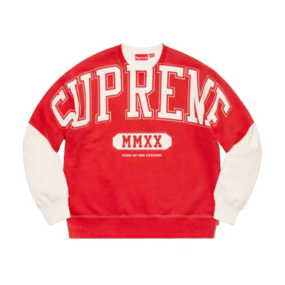 Supreme Overprint Crewneck White