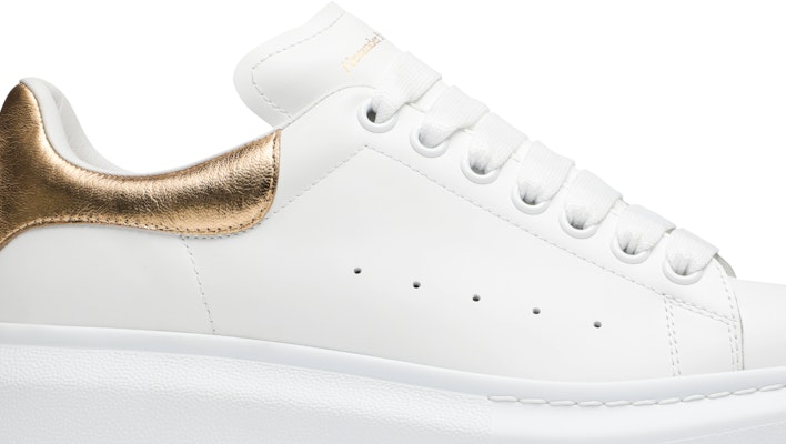 (Women) Alexander McQueen Oversized Sneaker 'White Light Gold' 553770WHFBU9075 Order (Women) Alexander McQueen Oversized Sneaker 'White Light Gold' 553770WHFBU9075