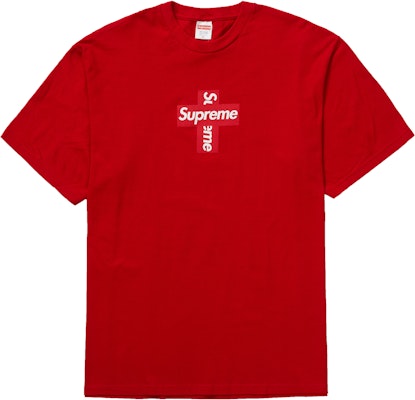 Supreme Cross Box Logo Tee Red - Novelship