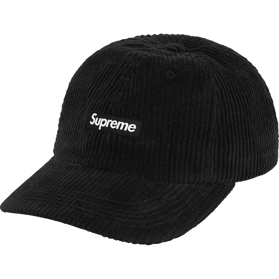 Supreme Ripple Corduroy Small Box 6-Panel Black