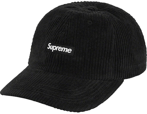 Supreme 黑色波纹灯芯绒小盒6片帽 Buy Supreme 黑色波纹灯芯绒小盒6片帽