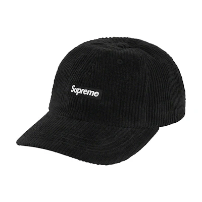 Supreme Ripple Corduroy Small Box 6-Panel Black