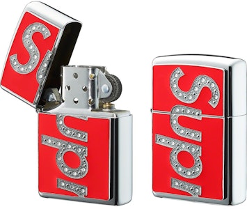 Supreme x Swarovski Zippo Merah Buy Supreme x Swarovski Zippo Merah