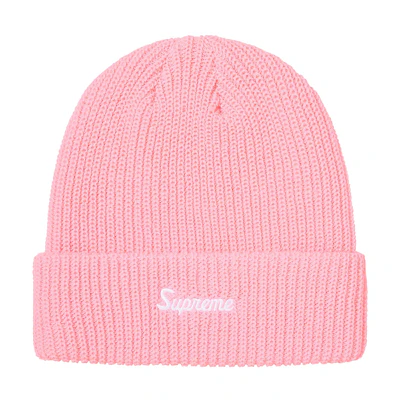 Supreme Loose Gauge Beanie Pink