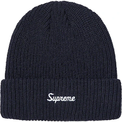 Supreme Loose Gauge Beanie Navy/Navy Buy Supreme Loose Gauge Beanie Navy/Navy