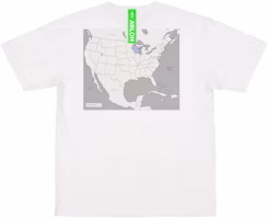 Virgil Abloh Canary Yellow Wisconsin "Swing State" T-Shirt White Virgil Abloh Canary Yellow Wisconsin "Swing State" T-Shirt White