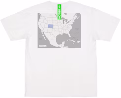 Virgil Abloh Canary Yellow Colorado "Swing State" T-Shirt White Virgil Abloh Canary Yellow Colorado "Swing State" T-Shirt White