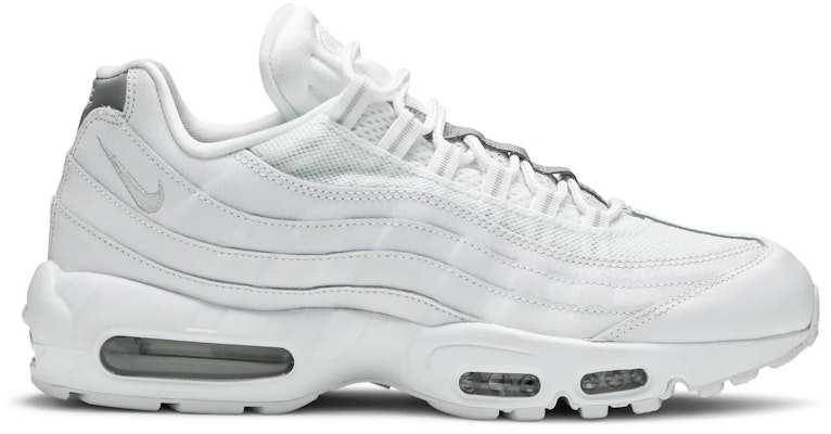 Nike air max 95 essential white silver best sale
