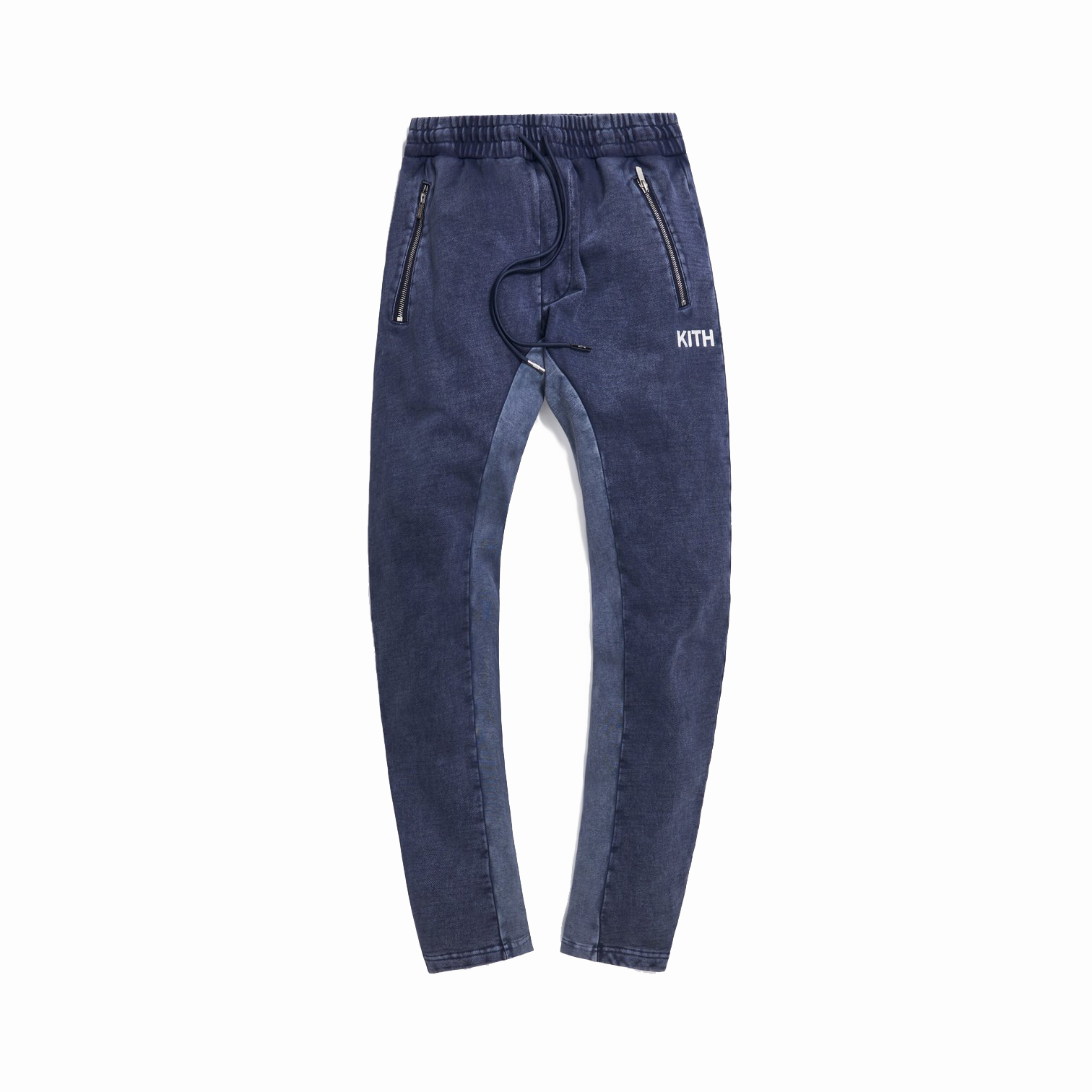 KITH Bleecker Crystal Wash Fleece Sweatpant Obsidian/Navy - Novelship