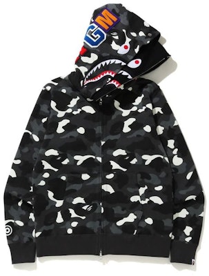 Black and gray double hooded Bape jacket $1,016 on