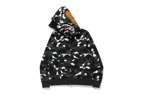 BAPE City Camo Shark Full Zip Hoodie Black | craft-ivf.com