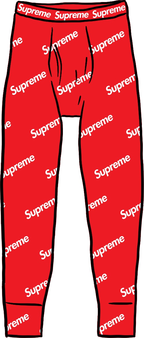 Supreme/hanes Thermal Pant (1 Pack) Red
