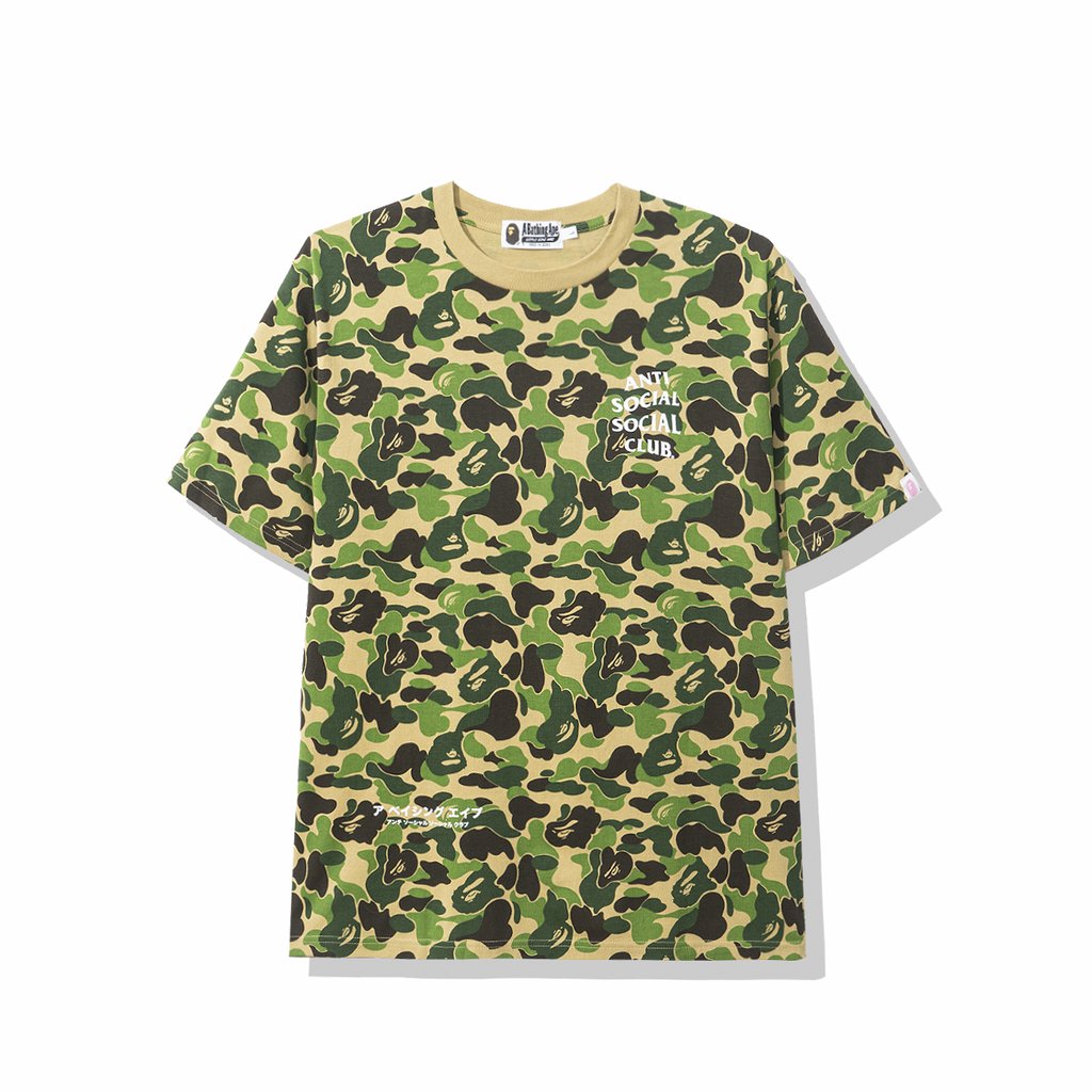 Bape green camo tee best sale