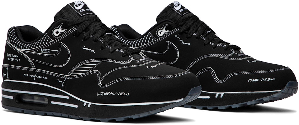 Air max 1 tinker sales sketch to shelf black