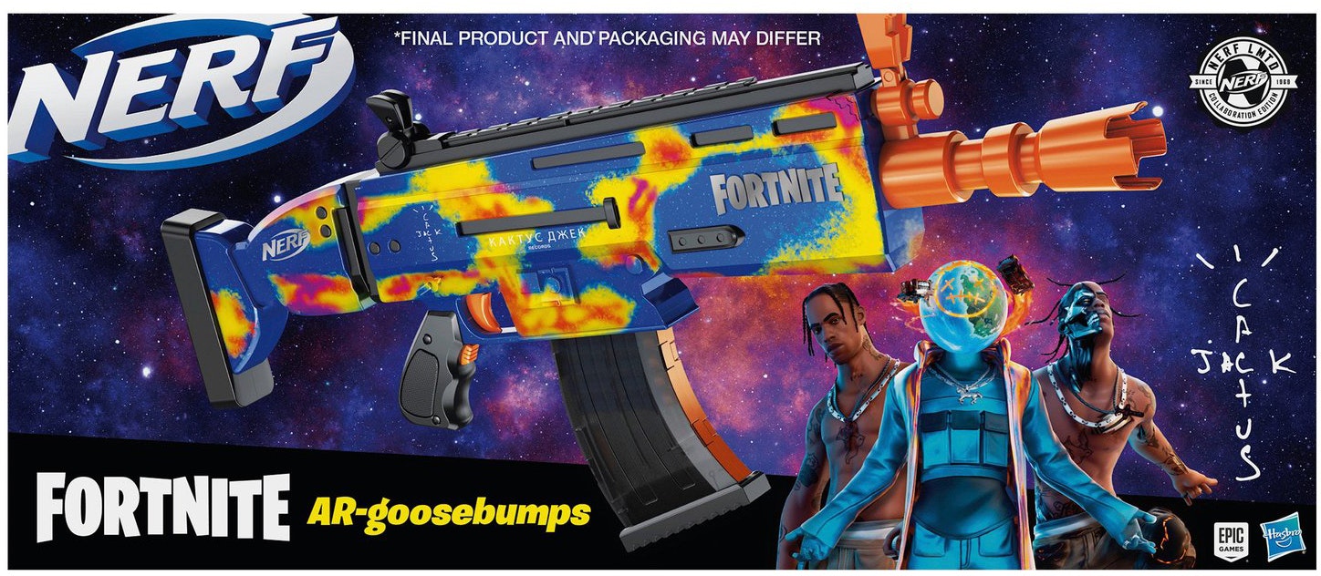 Travis Scott Cactus Jack Fortnite AR-Goosebumps Nerf Elite Dart