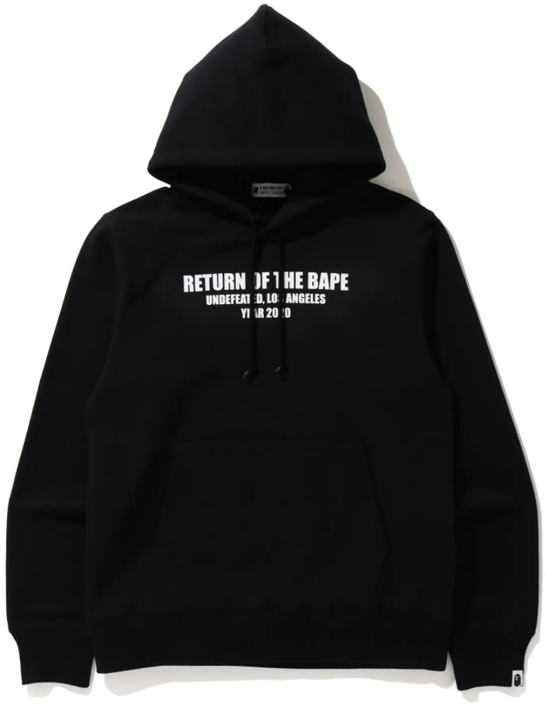 BAPE x UNDEFEATED Pullover Hoodie Black - Novelship