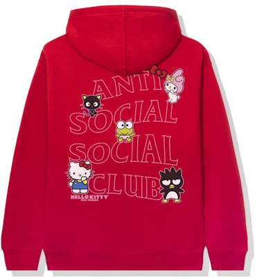 Anti social social club hoodie shop red