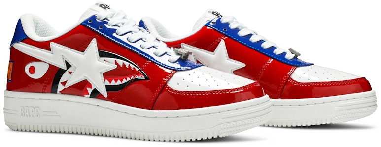 A Bathing Ape Bapesta Low M2 'Cara de Tiburón - Rojo' 1G30 191 002 RED Cheap A Bathing Ape Bapesta Low M2 'Cara de Tiburón - Rojo' 1G30 191 002 RED