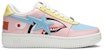 A Bathing Ape Bapesta Low M1 'Shark Face - Pink' Lelaki Wanita Kasut 1G30191002